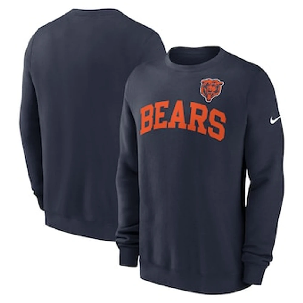 Men's Nike Navy Chicago Bears Club Pullover Sweatshirt