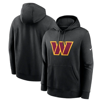 Men's Nike Black Washington Commanders Club Logo Pullover Hoodie