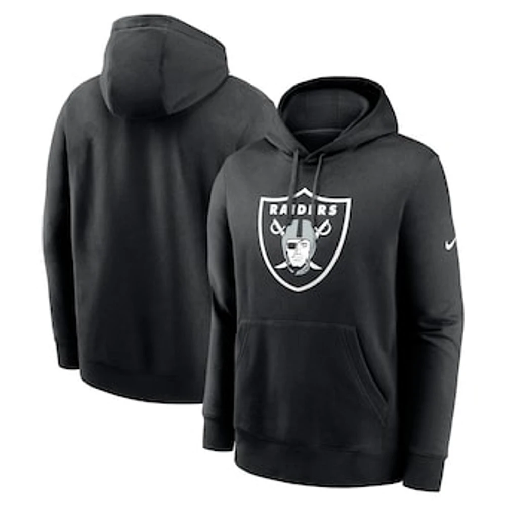 Men's Nike Black Las Vegas Raiders Club Logo Pullover Hoodie