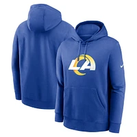 Men's Nike Royal Los Angeles Rams Club Logo Pullover Hoodie