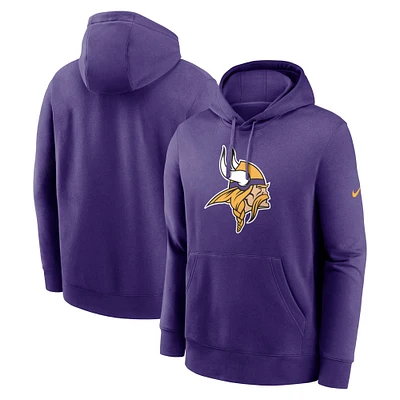 Men's Nike Purple Minnesota Vikings Club Logo Pullover Hoodie