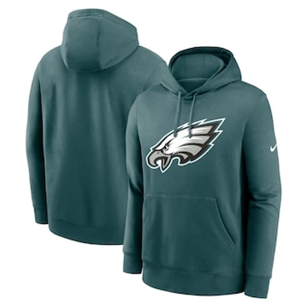 Men's Nike Midnight Green Philadelphia Eagles Club Logo Pullover Hoodie