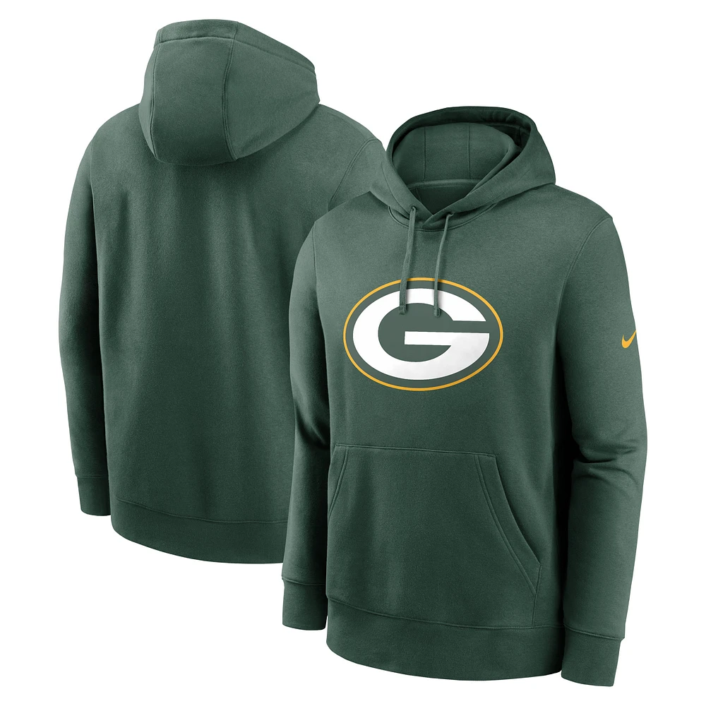 Men's Nike Green Bay Packers Club Logo Pullover Hoodie