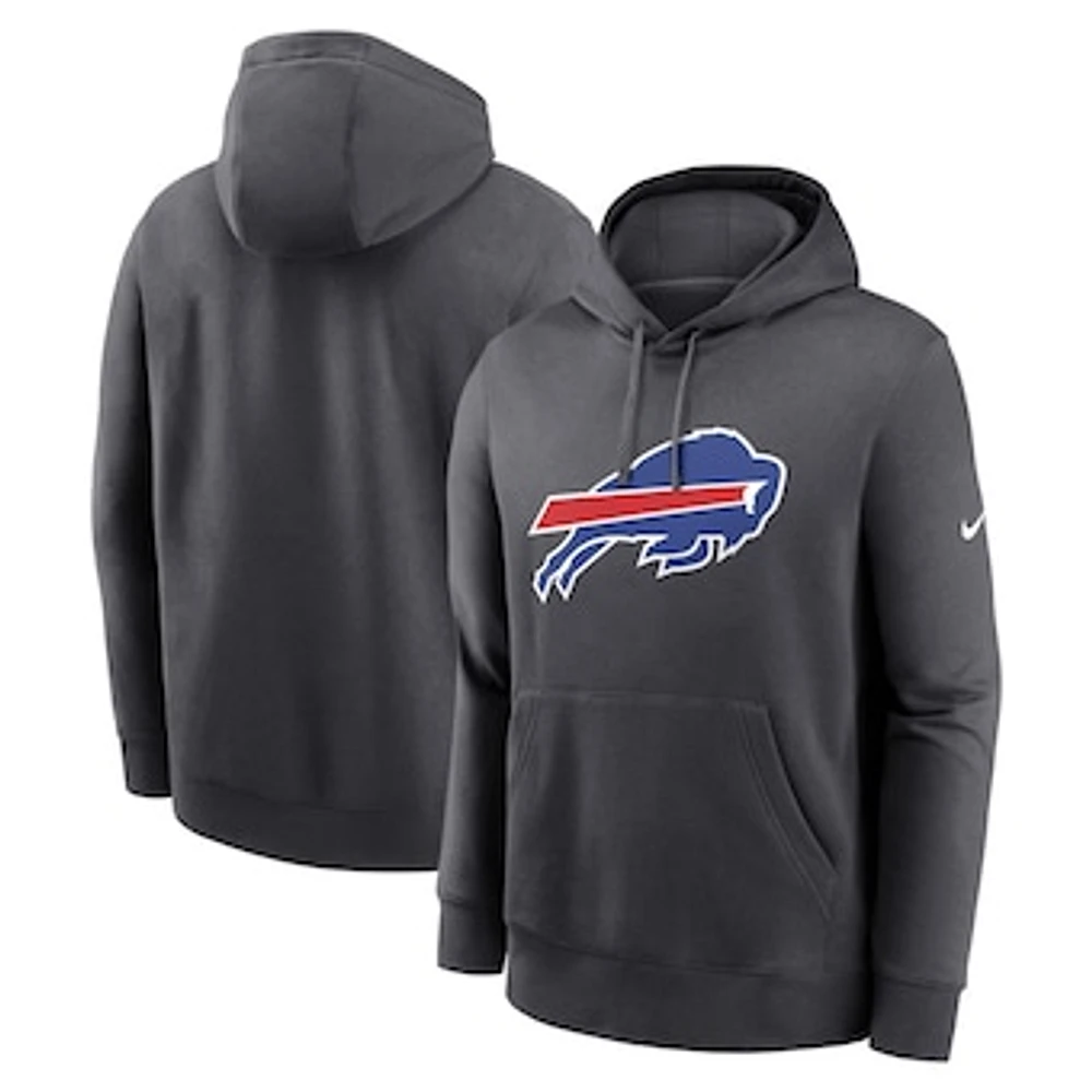 Men's Nike Anthracite Buffalo Bills Club Logo Pullover Hoodie