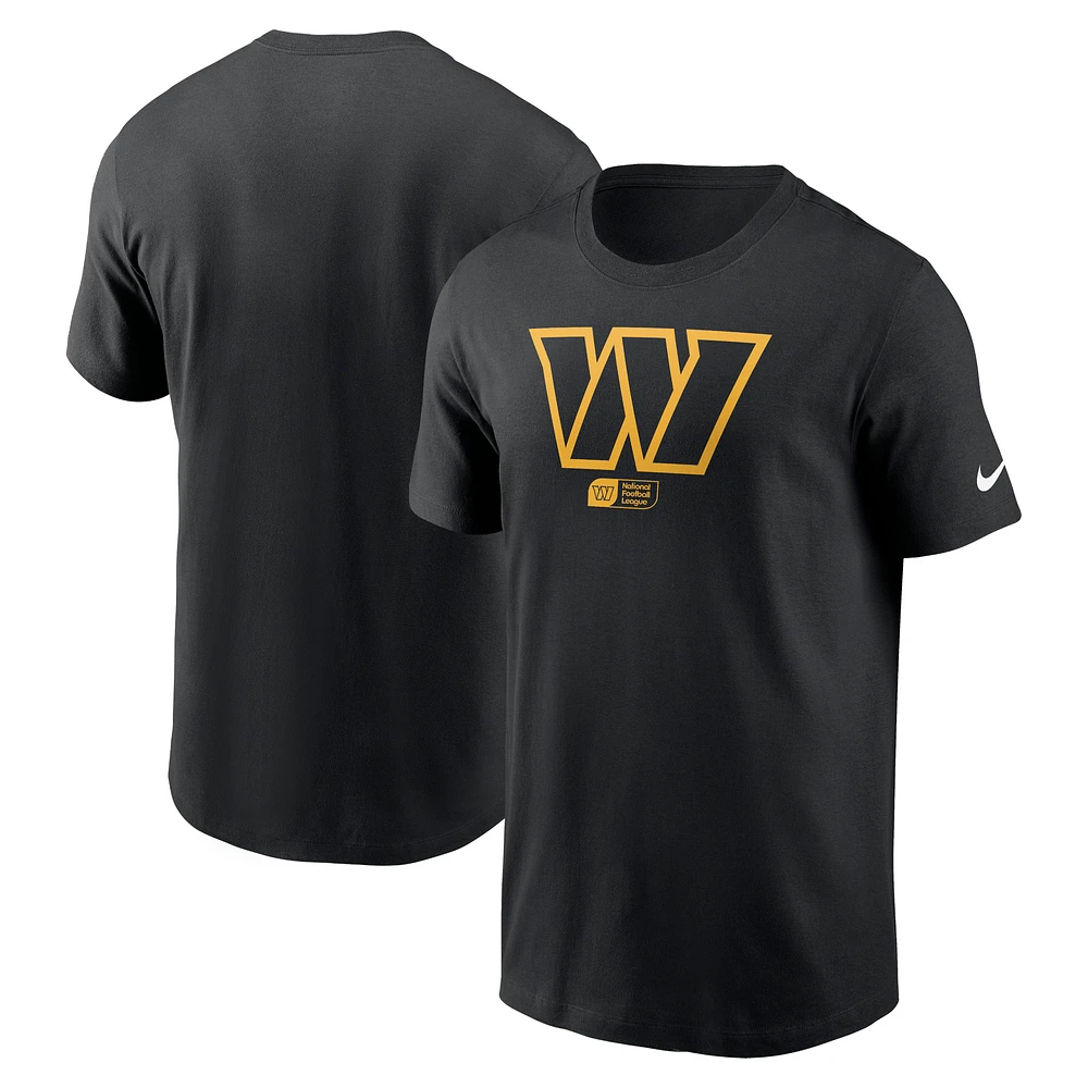 Men's Nike Black Washington Commanders Faded Essential T-Shirt