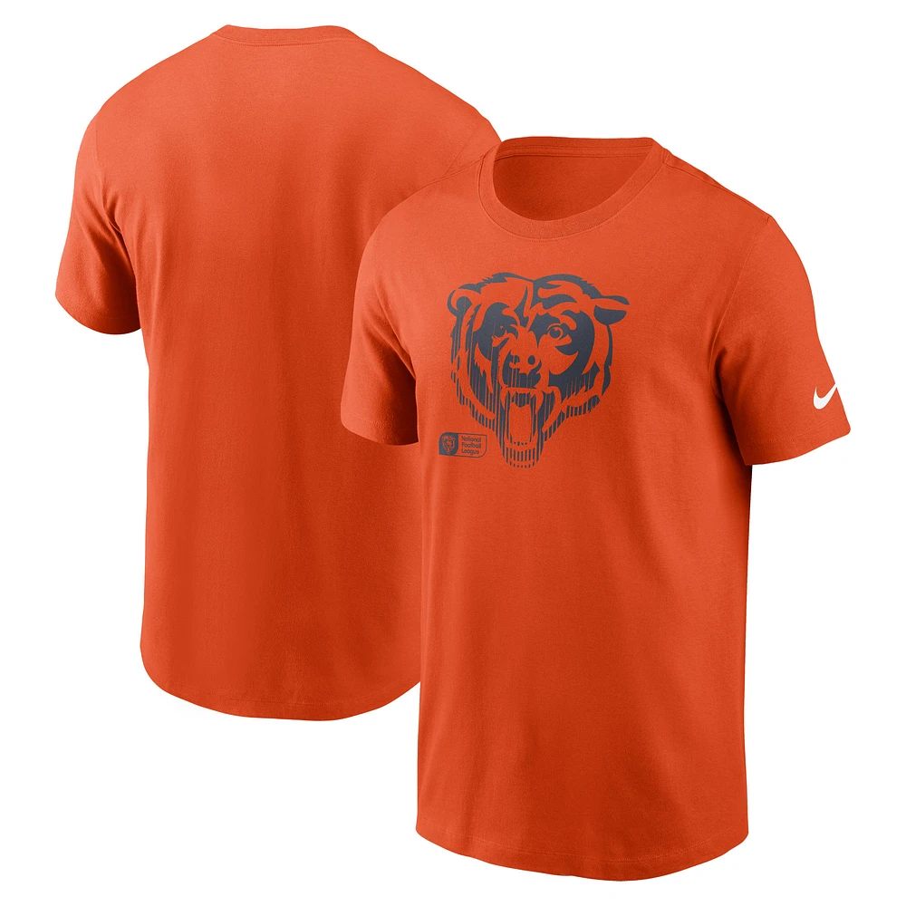 Men's Nike Orange Chicago Bears Faded Essential T-Shirt