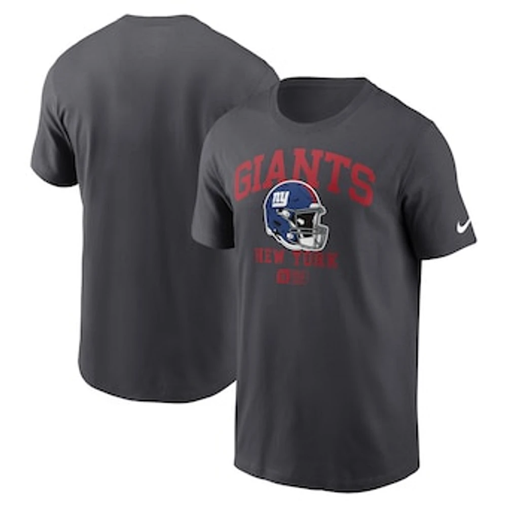 Men's Nike Anthracite New York Giants Helmet Essential T-Shirt