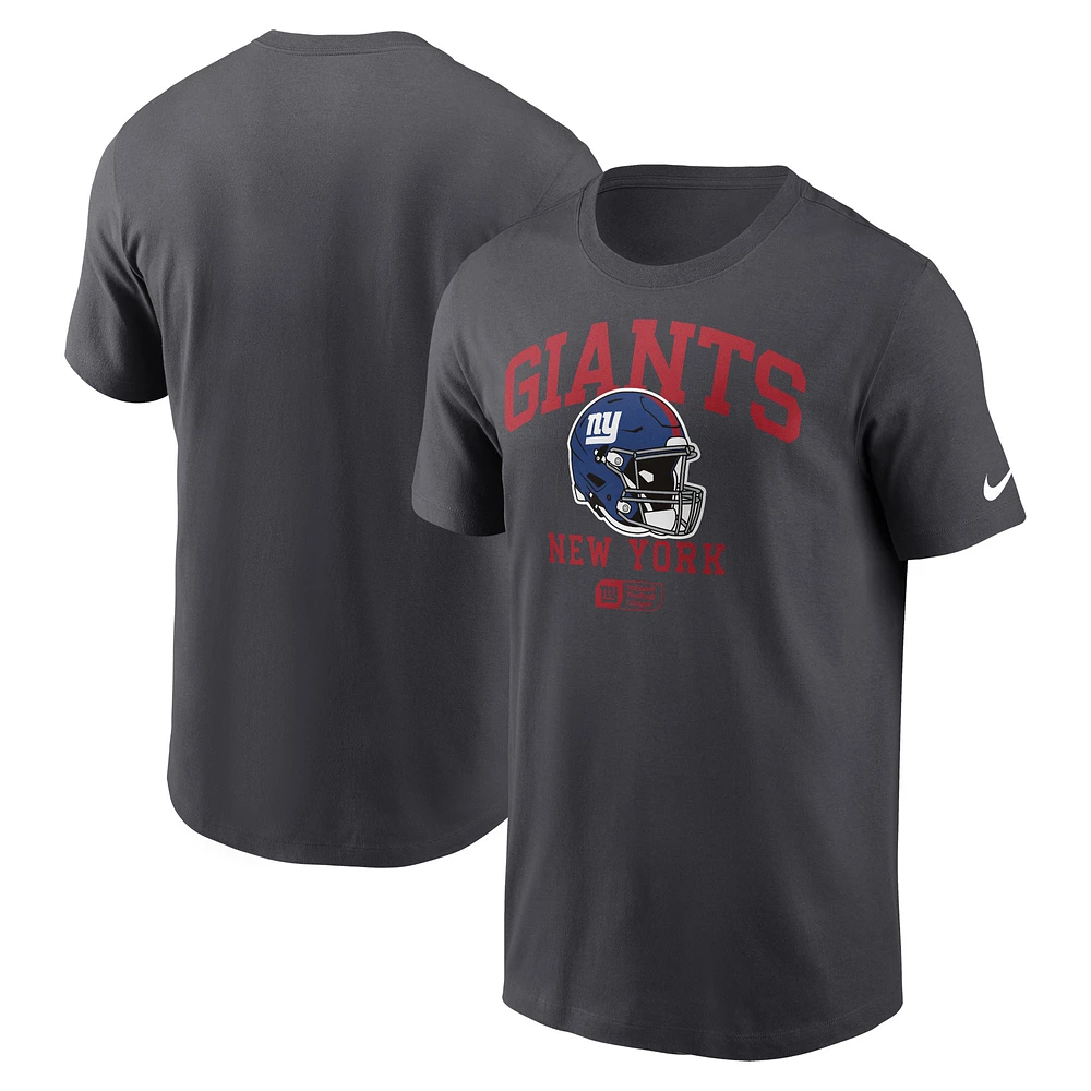 Men's Nike Anthracite New York Giants Helmet Essential T-Shirt