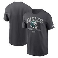 Men's Nike Anthracite Philadelphia Eagles Helmet Essential T-Shirt