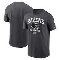 Men's Nike Anthracite Baltimore Ravens Helmet Essential T-Shirt