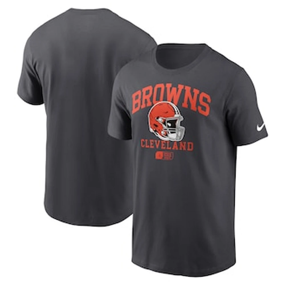 Men's Nike Anthracite Cleveland Browns Helmet Essential T-Shirt