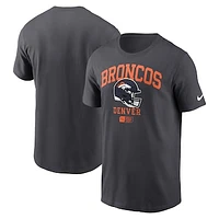 Men's Nike Anthracite Denver Broncos Helmet Essential T-Shirt