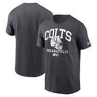 Men's Nike Anthracite Indianapolis Colts Helmet Essential T-Shirt