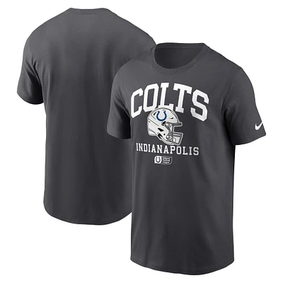 Men's Nike Anthracite Indianapolis Colts Helmet Essential T-Shirt