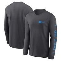 Men's Nike Anthracite Los Angeles Chargers All Out Long Sleeve T-Shirt