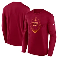 Men's Nike Burgundy Washington Commanders Legend Icon Long Sleeve T-Shirt