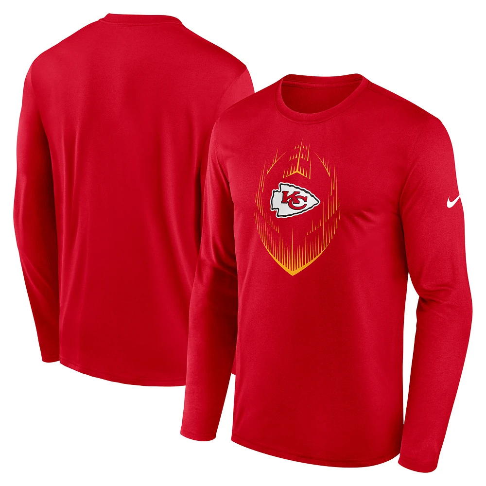 Men's Nike Red Kansas City Chiefs Legend Icon Long Sleeve T-Shirt