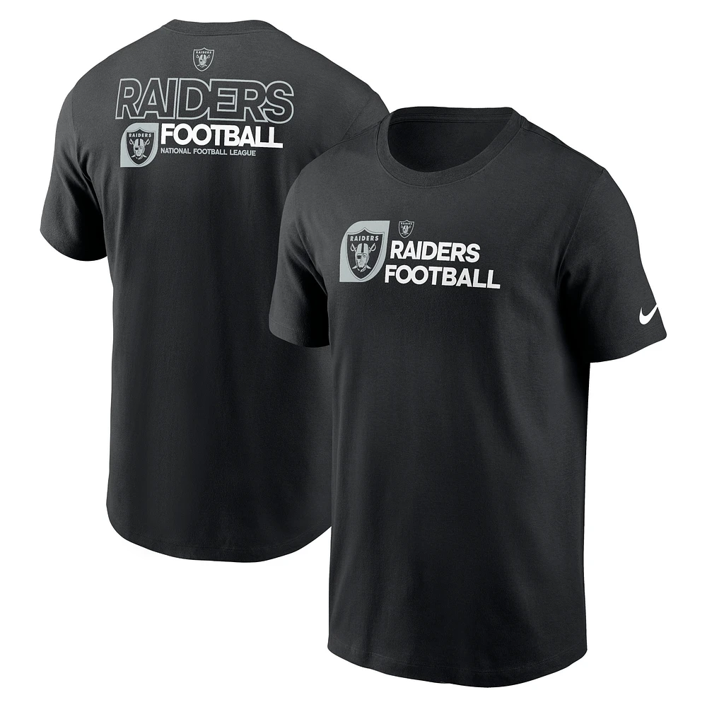 Men's Nike Black Las Vegas Raiders Outline T-Shirt