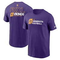 Men's Nike Purple Minnesota Vikings Outline T-Shirt