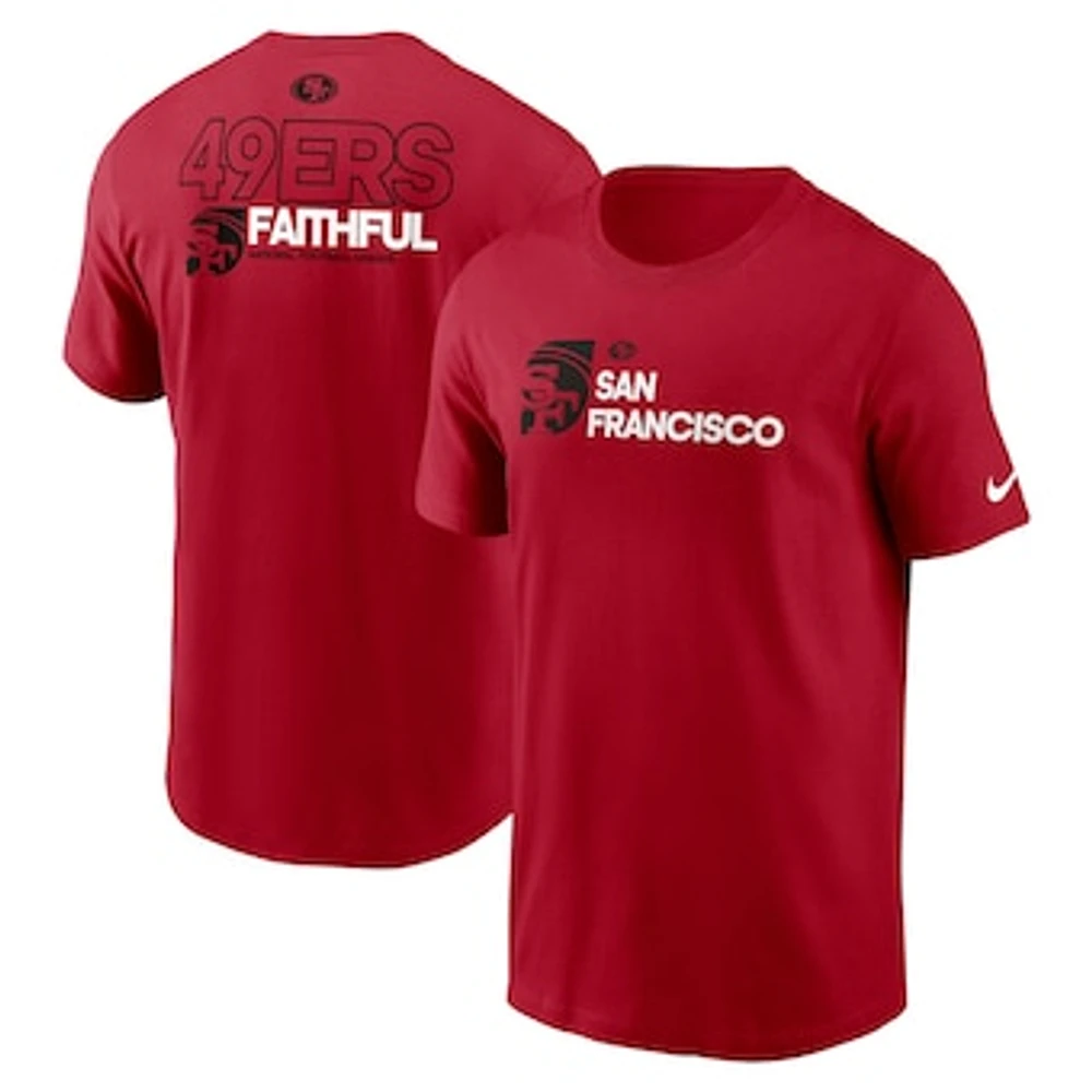 Men's Nike Scarlet San Francisco 49ers Outline T-Shirt