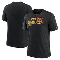 Men's Nike Black Washington Commanders Overlap Lockup Tri-Blend T-Shirt