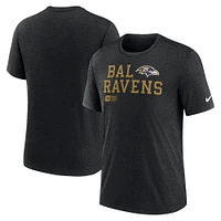 Men's Nike Black Baltimore Ravens Overlap Lockup Tri-Blend T-Shirt