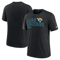 Men's Nike Black Jacksonville Jaguars Overlap Lockup Tri-Blend T-Shirt