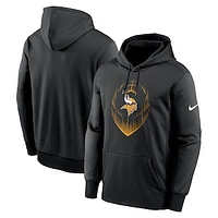 Men's Nike Black Minnesota Vikings Icon Performance Pullover Hoodie