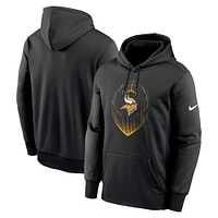 Men's Nike Black Minnesota Vikings Icon Performance Pullover Hoodie