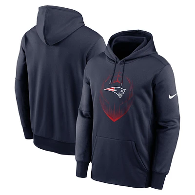 Men's Nike Navy New England Patriots Icon Performance Pullover Hoodie