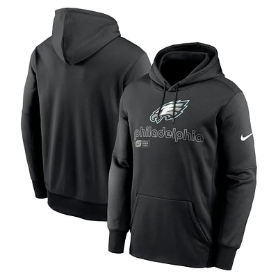 Men's Nike Black Philadelphia Eagles Performance Pullover Hoodie