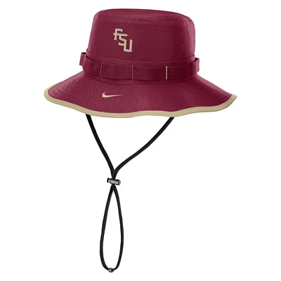 Men's Nike Garnet Florida State Seminoles 2024/25 On-Field Apex Performance Boonie Bucket Hat