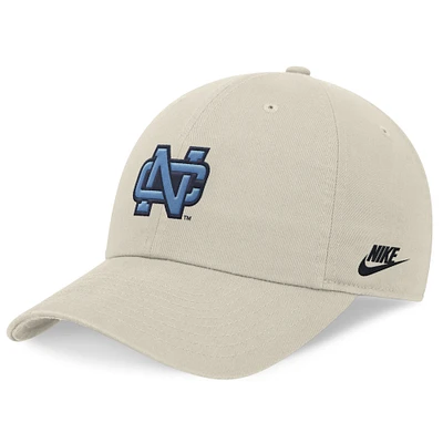 Men's Nike Stone North Carolina Tar Heels Legacy Club Swoosh Performance Adjustable Hat