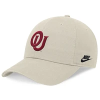 Men's Nike Stone Oklahoma Sooners Legacy Club Swoosh Performance Adjustable Hat