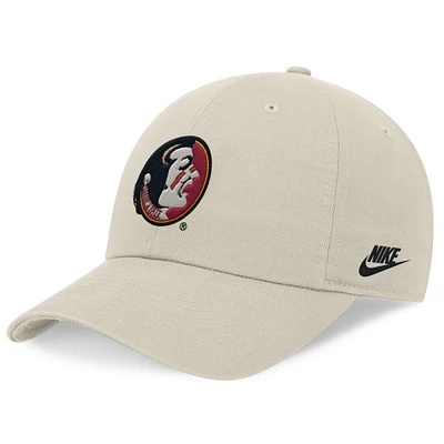 Men's Nike Stone Florida State Seminoles Legacy Club Swoosh Performance Adjustable Hat