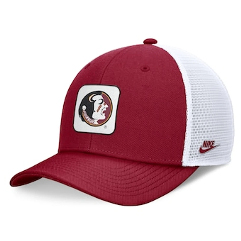 Men's Nike Garnet/White Florida State Seminoles Legacy Rise Mascot Trucker Adjustable Hat