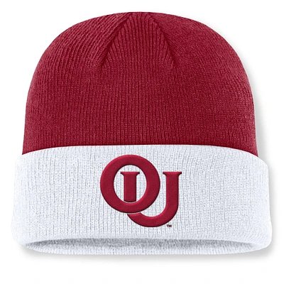 Men's Nike Crimson/White Oklahoma Sooners Legacy Terra Cuffed Knit Hat