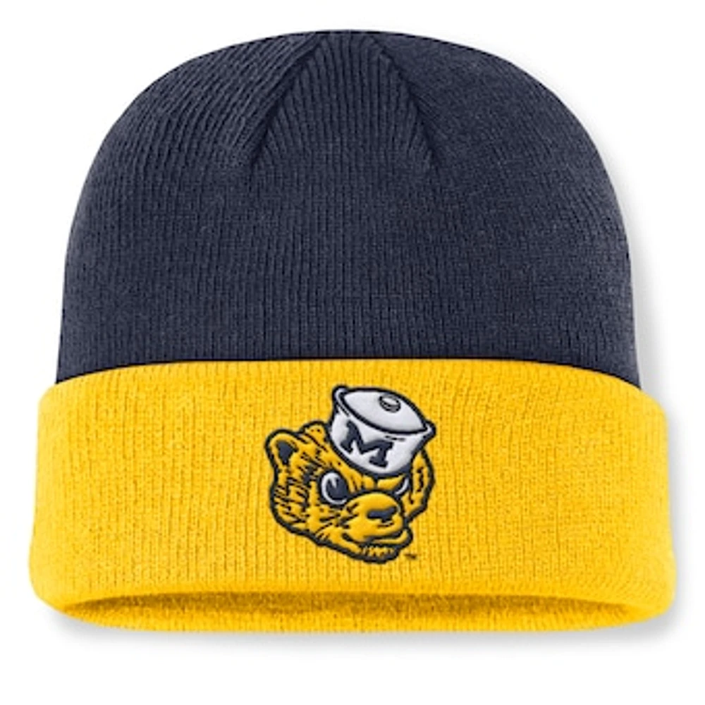 Men's Nike Navy/Maize Michigan Wolverines Legacy Terra Cuffed Knit Hat