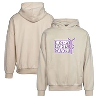 Men's Levelwear Khaki NHL Hockey Fights Cancer Contact Core Pullover Hoodie