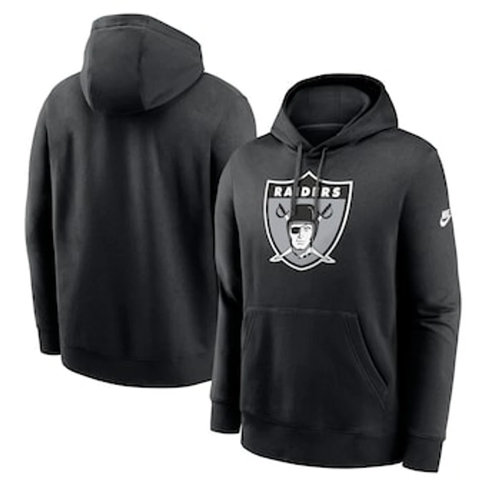 Men's Nike Black Las Vegas Raiders Rewind Club Logo Pullover Hoodie