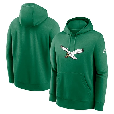 Men's Nike Kelly Green Philadelphia Eagles Rewind Club Logo Pullover Hoodie