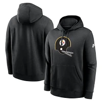 Men's Nike Black Pittsburgh Steelers Rewind Club Logo Pullover Hoodie