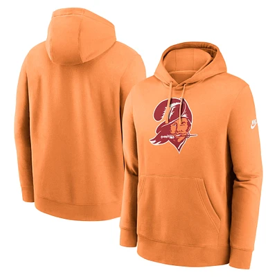 Men's Nike Orange Tampa Bay Buccaneers Rewind Club Logo Pullover Hoodie