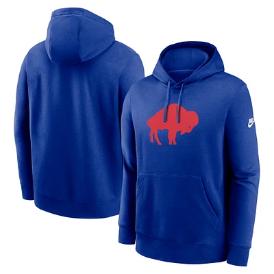 Men's Nike Royal Buffalo Bills Rewind Club Logo Pullover Hoodie