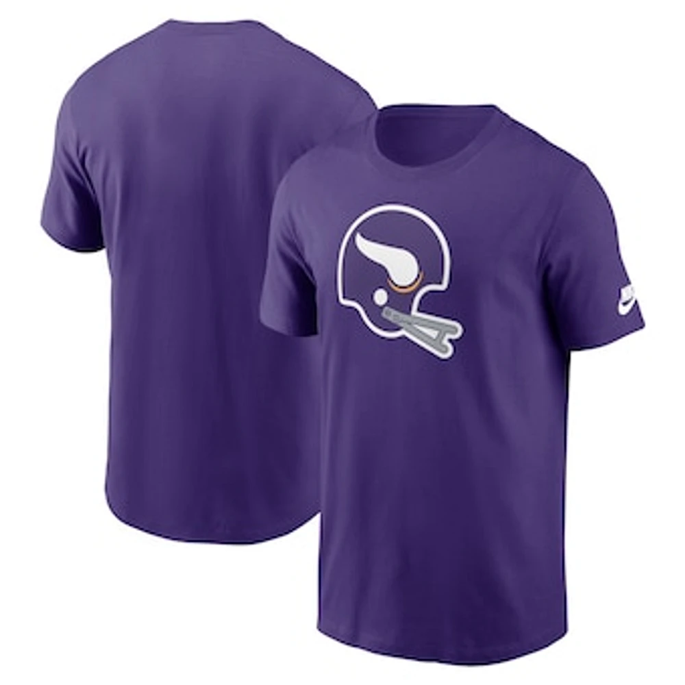 Men's Nike Purple Minnesota Vikings Rewind Logo Essential T-Shirt