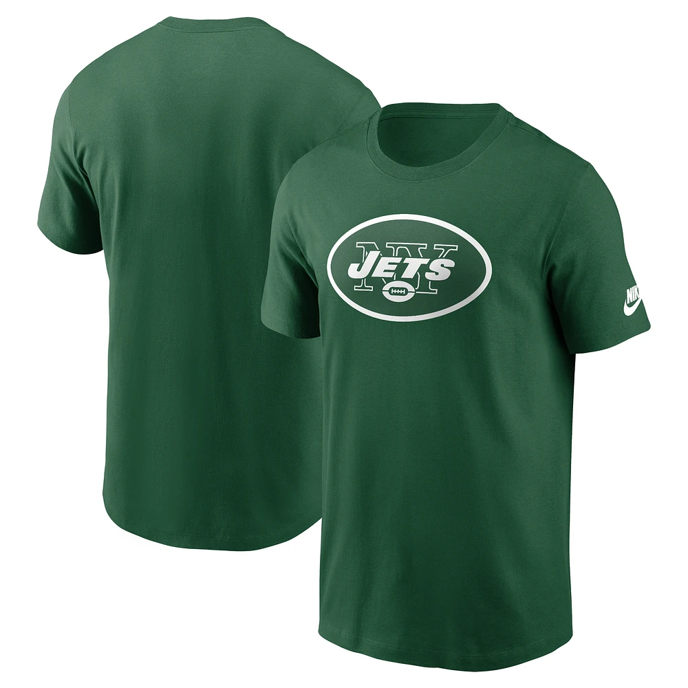 Men's Nike Kelly Green New York Jets Rewind Logo Essential T-Shirt