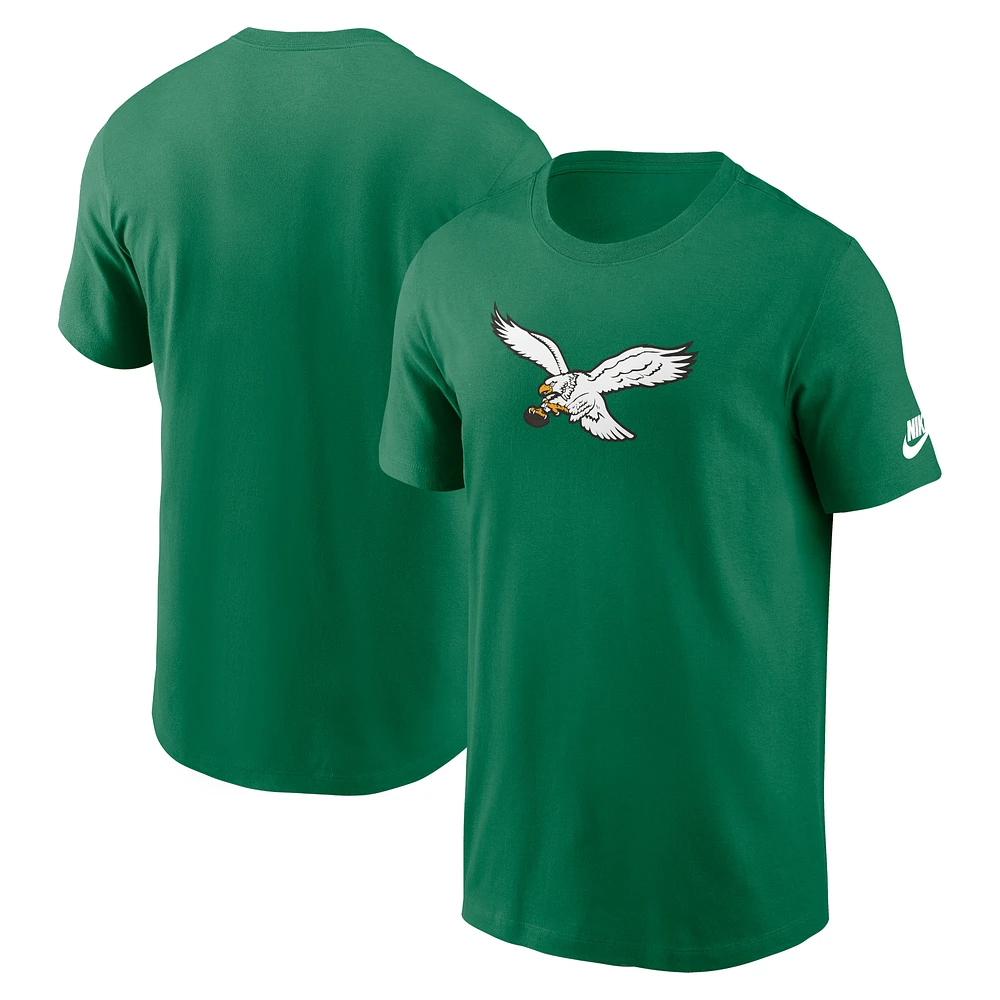 Men's Nike Kelly Green Philadelphia Eagles Rewind Logo Essential T-Shirt