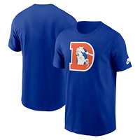 Men's Nike Royal Denver Broncos Rewind Logo Essential T-Shirt