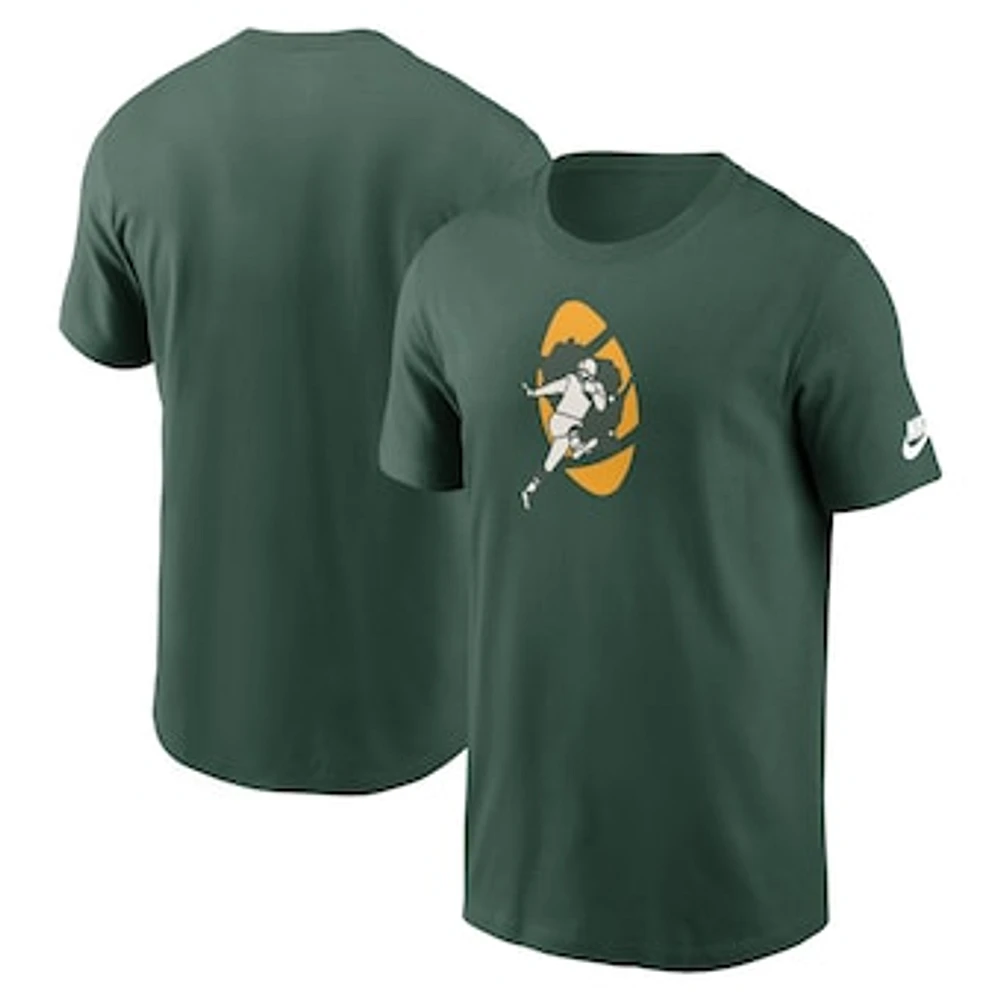 Men's Nike Green Bay Packers Rewind Logo Essential T-Shirt