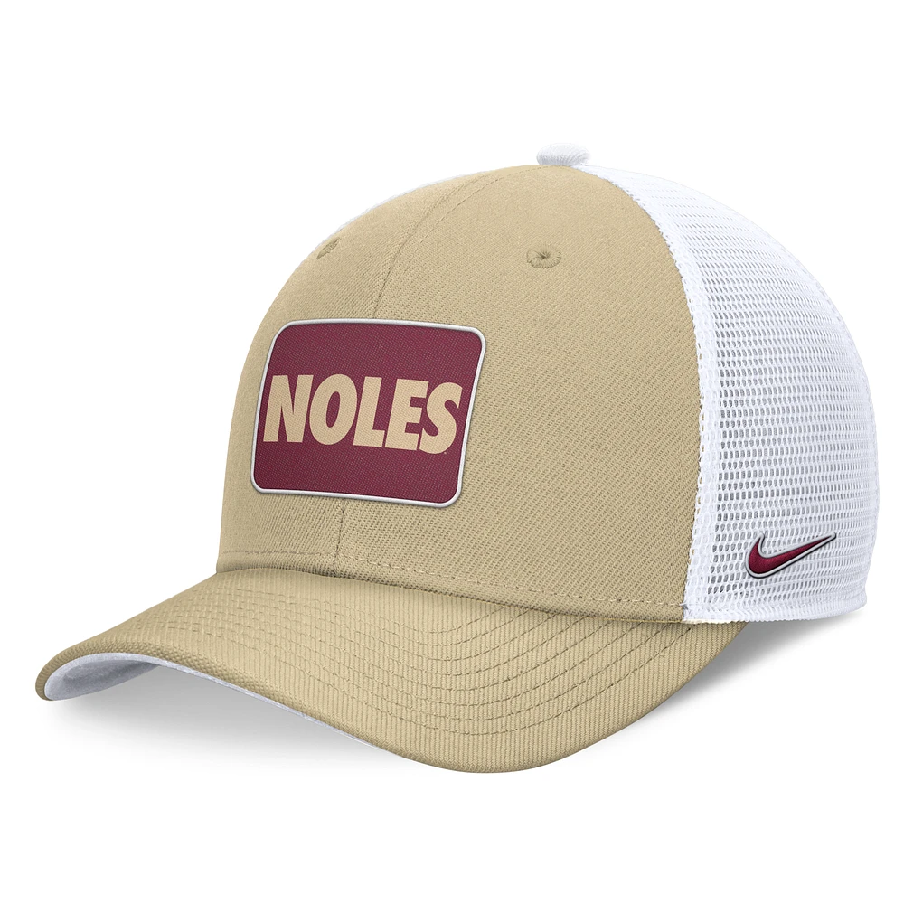 Men's Nike Vegas Gold/White Florida State Seminoles Local Rise Trucker Adjustable Hat